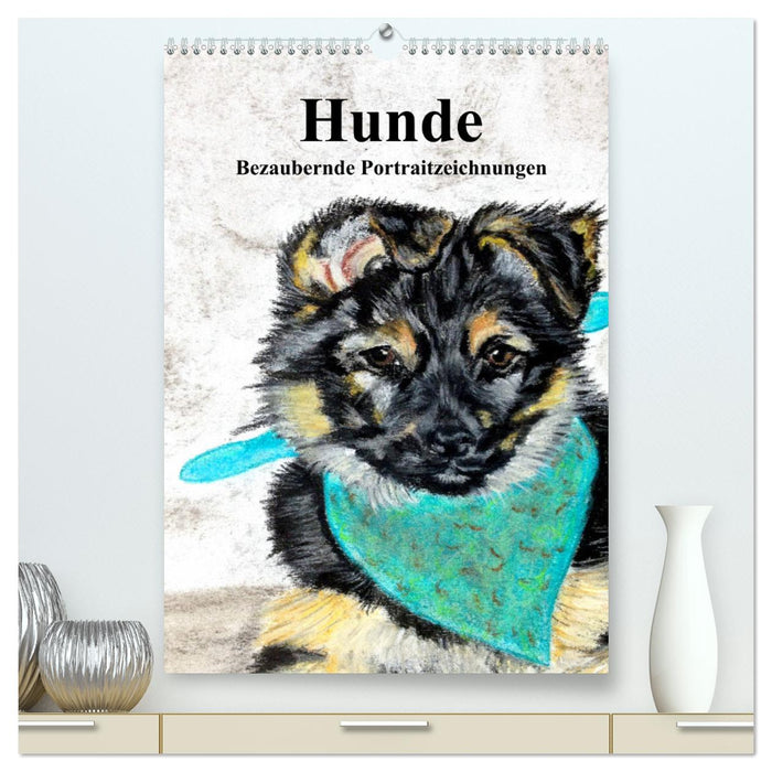 Hunde - Bezaubernde Portraitzeichnungen (CALVENDO Premium Wandkalender 2025)