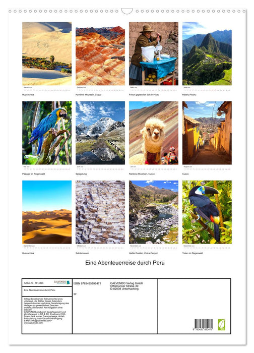Eine Abenteuerreise durch Peru (CALVENDO Wandkalender 2025)