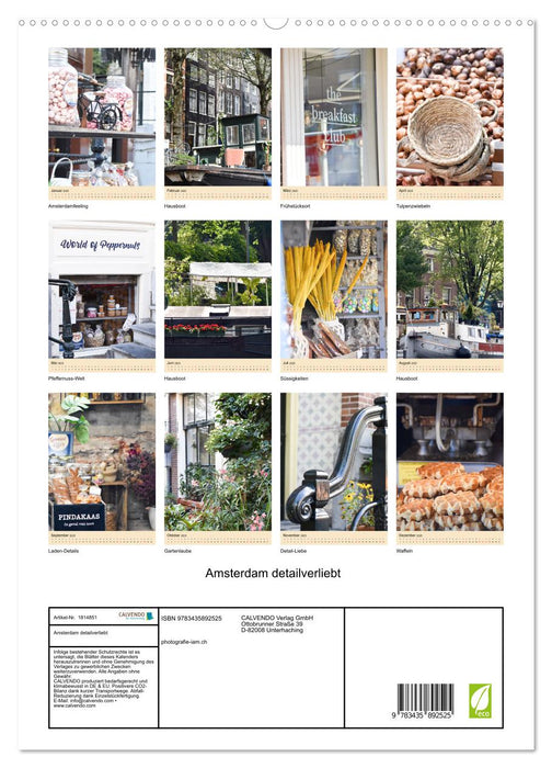 Amsterdam detailverliebt (CALVENDO Premium Wandkalender 2025)