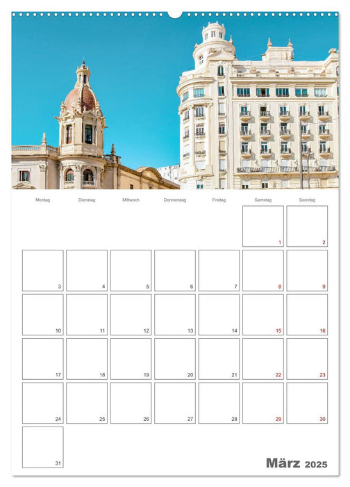 Valencia - Reiseplaner (CALVENDO Premium Wandkalender 2025)