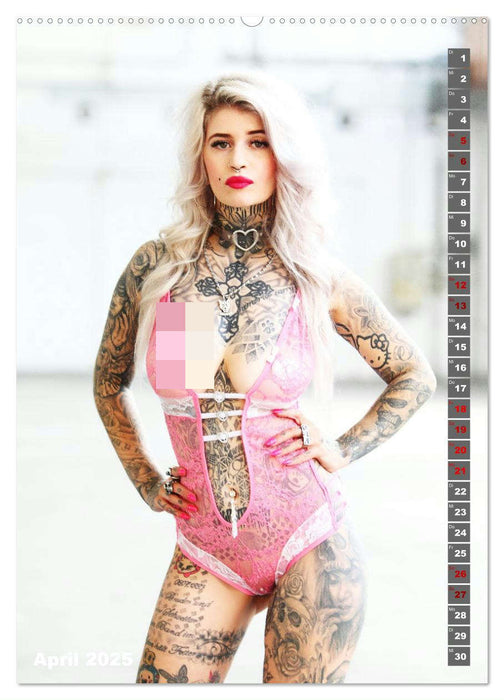 Beauty Tattoo Girls 2025 (CALVENDO Premium Wandkalender 2025)