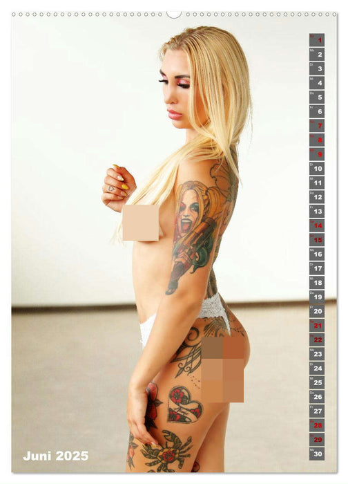 Beauty Tattoo Girls 2025 (CALVENDO Premium Wandkalender 2025)