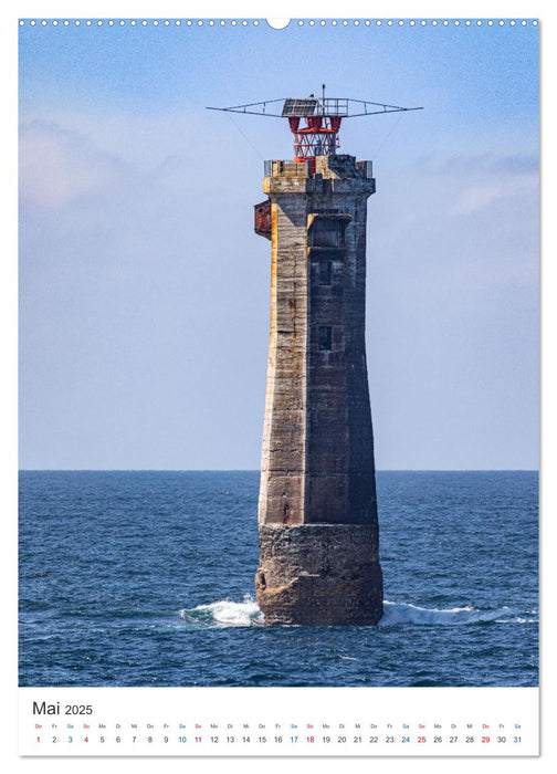 Leuchtturm-Legenden im Westen der Bretagne (CALVENDO Wandkalender 2025)