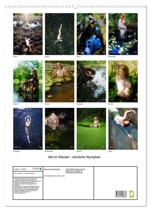 Akt im Wasser - sinnliche Nymphen (CALVENDO Wandkalender 2025)