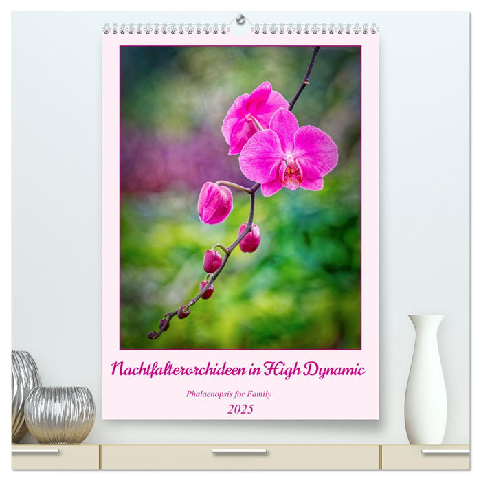 Nachtfalterorchideen in High Dynamic (CALVENDO Premium Wandkalender 2025)