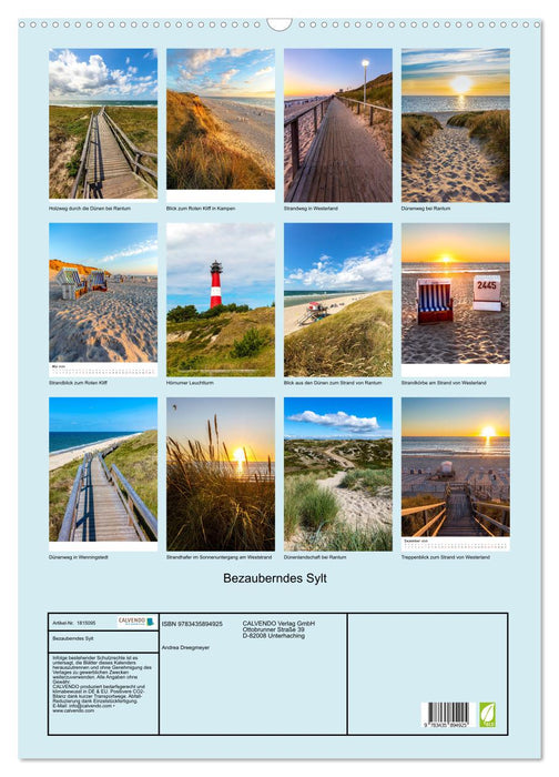 Bezauberndes Sylt (CALVENDO Wandkalender 2025)