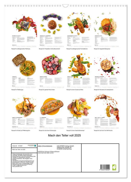 Mach den Teller voll 2025 (CALVENDO Wandkalender 2025)