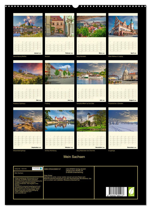 Mein Sachsen (CALVENDO Premium Wandkalender 2025)