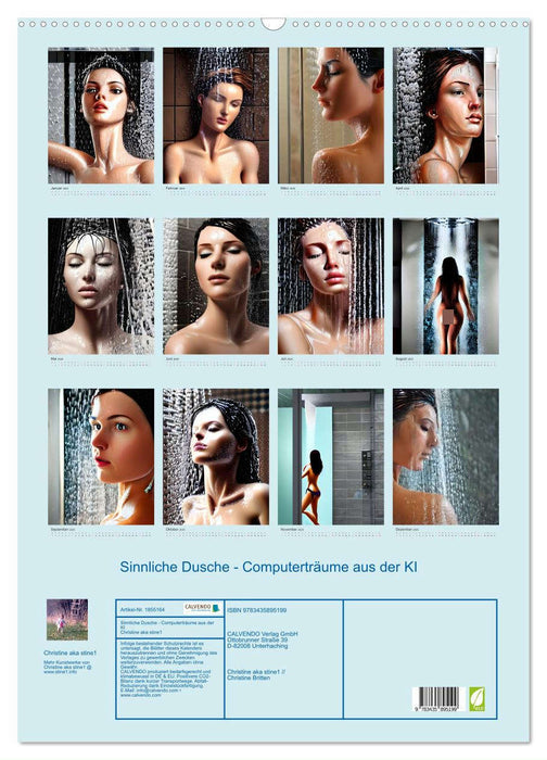 Sinnliche Dusche - Computerträume aus der KI (CALVENDO Wandkalender 2025)