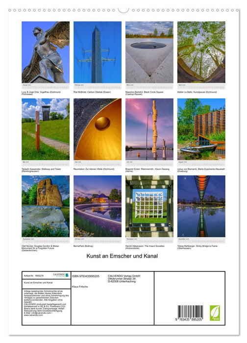 Kunst an Emscher und Kanal (CALVENDO Premium Wandkalender 2025)
