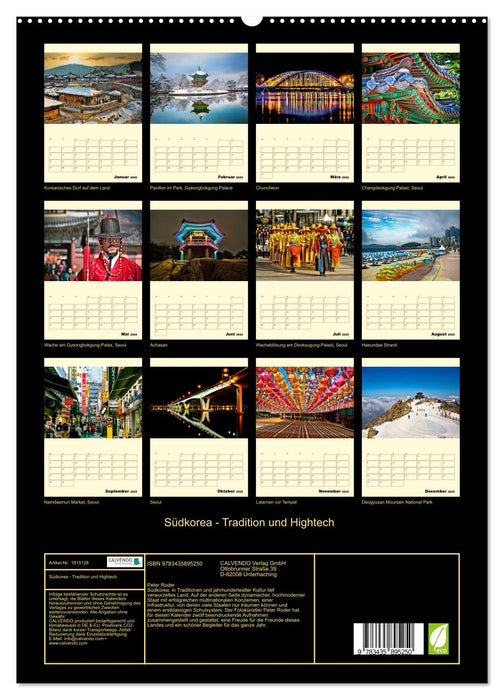 Südkorea - Tradition und Hightech (CALVENDO Premium Wandkalender 2025)