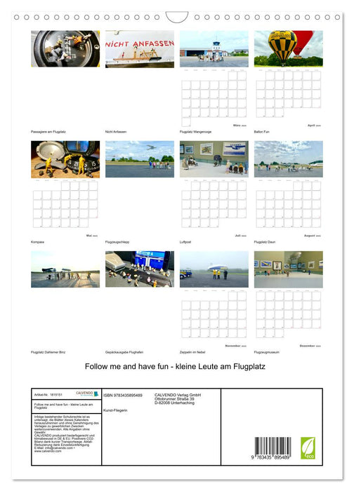 Follow me and have fun - kleine Leute am Flugplatz (CALVENDO Wandkalender 2025)