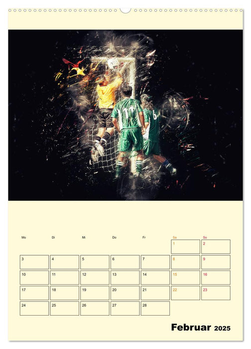 Fußball - Feuer (CALVENDO Premium Wandkalender 2025)