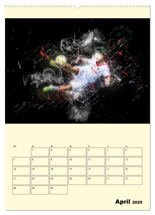 Fußball - Feuer (CALVENDO Premium Wandkalender 2025)