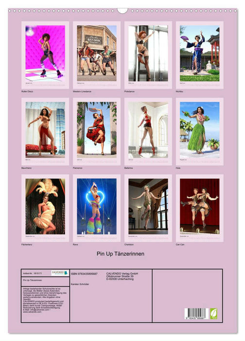 Pin Up Tänzerinnen (CALVENDO Wandkalender 2025)