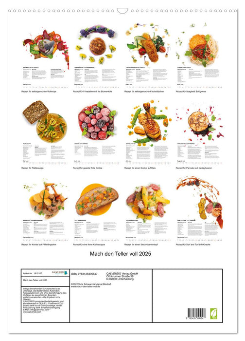 Mach den Teller voll 2025 (CALVENDO Wandkalender 2025)