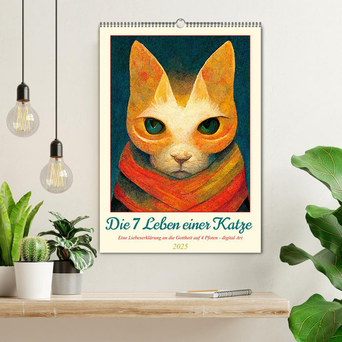 Die 7 Leben einer Katze (CALVENDO Wandkalender 2025)