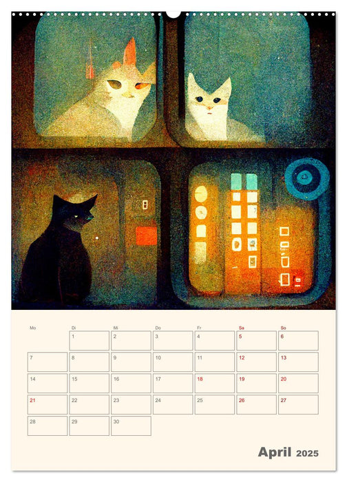 Die 7 Leben einer Katze (CALVENDO Wandkalender 2025)