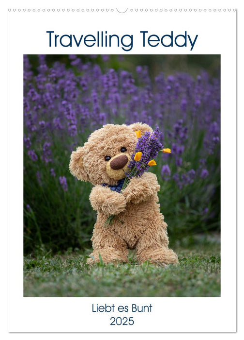 Travelling Teddy liebt es Bunt (CALVENDO Wandkalender 2025)