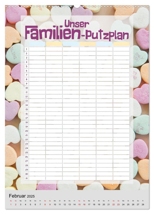 Unser Familien-Putzplan & Kalender 2025 (CALVENDO Premium Wandkalender 2025)