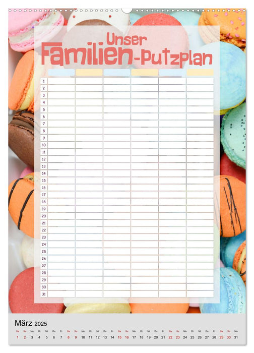Unser Familien-Putzplan & Kalender 2025 (CALVENDO Premium Wandkalender 2025)