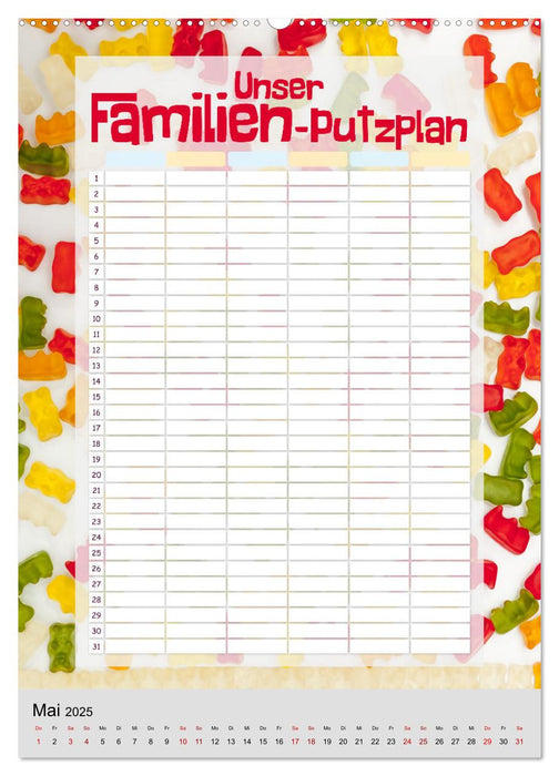 Unser Familien-Putzplan & Kalender 2025 (CALVENDO Premium Wandkalender 2025)