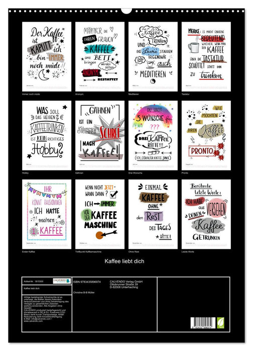 Kaffee liebt dich (CALVENDO Wandkalender 2025)