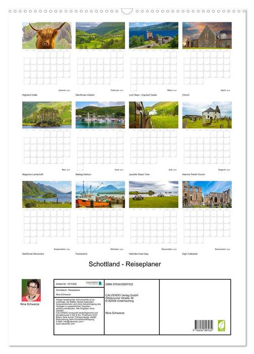 Schottland - Reiseplaner (CALVENDO Wandkalender 2025)