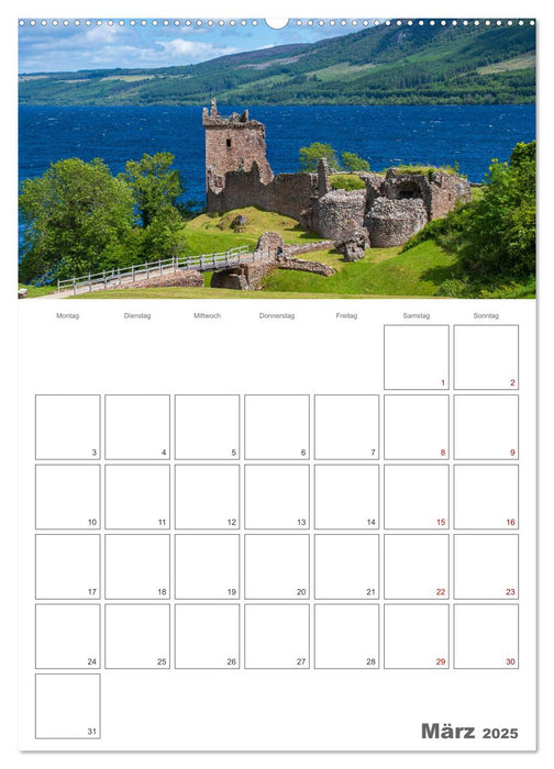 Schottland - Reiseplaner (CALVENDO Wandkalender 2025)