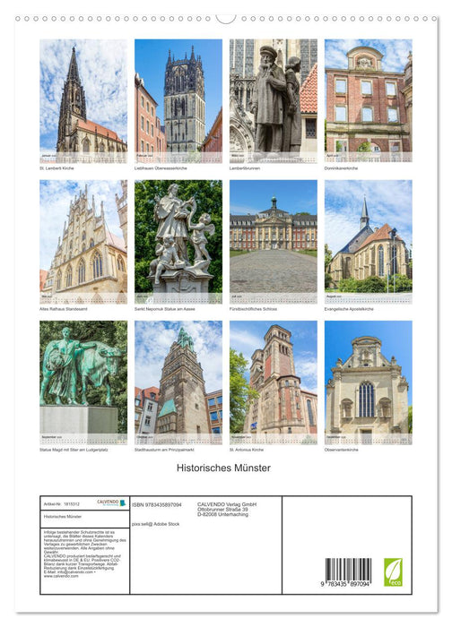 Historisches Münster (CALVENDO Premium Wandkalender 2025)