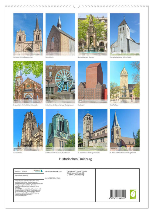 Historisches Duisburg (CALVENDO Premium Wandkalender 2025)