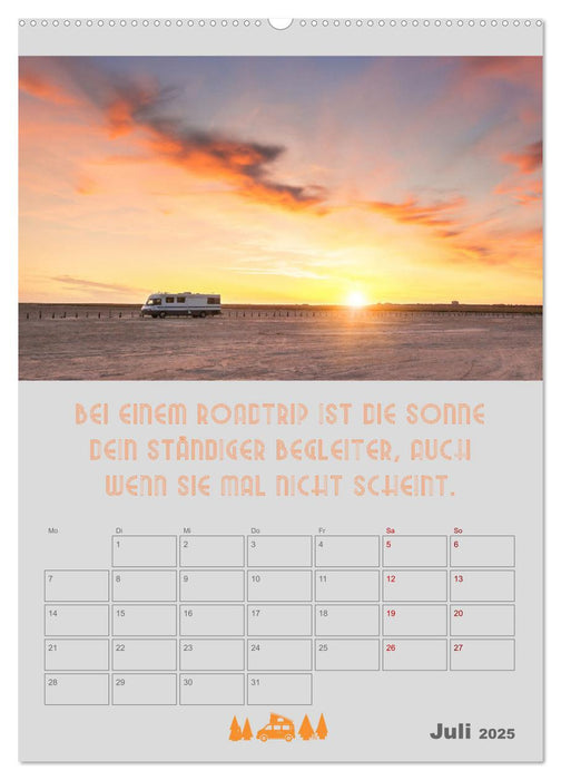 Roadtrips - Urlaub auf Rädern (CALVENDO Premium Wandkalender 2025)