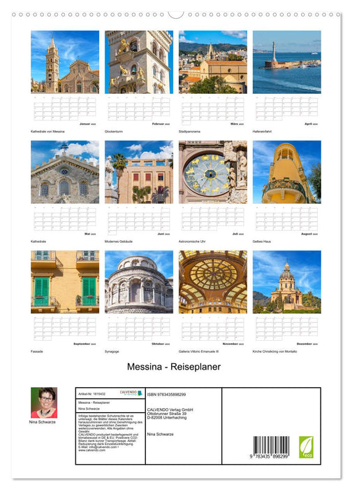 Messina - Reiseplaner (CALVENDO Premium Wandkalender 2025)