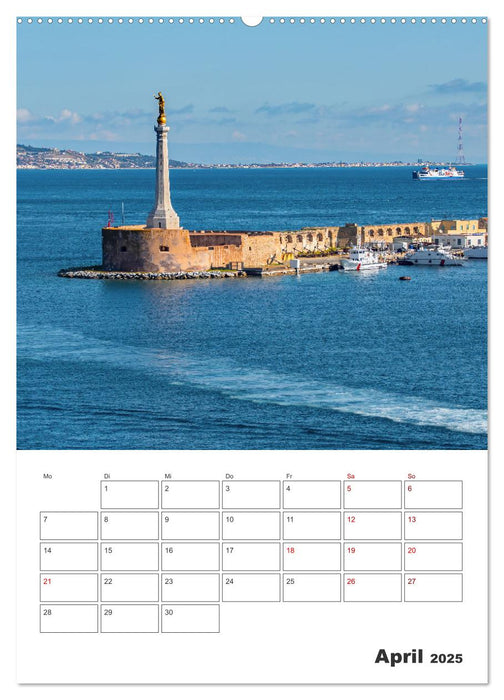 Messina - Reiseplaner (CALVENDO Premium Wandkalender 2025)