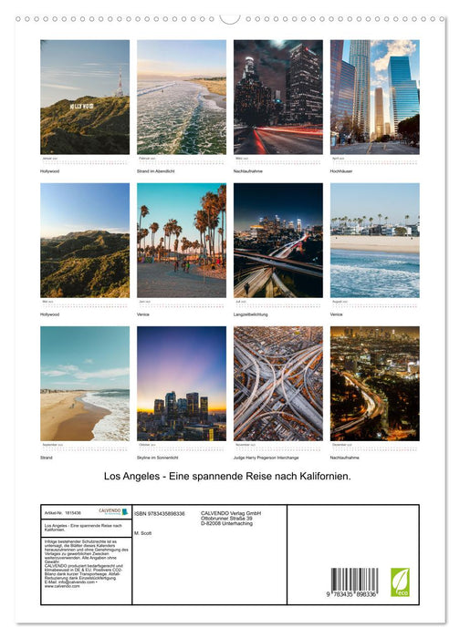 Los Angeles - Eine spannende Reise nach Kalifornien. (CALVENDO Premium Wandkalender 2025)