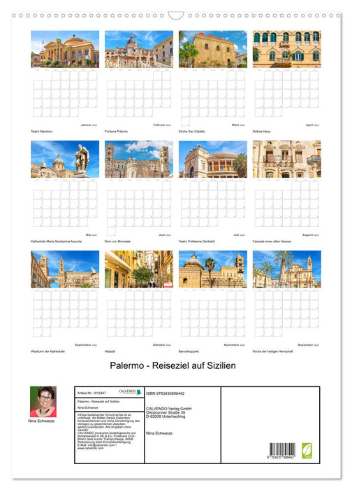 Palermo - Reiseziel auf Sizilien (CALVENDO Wandkalender 2025)