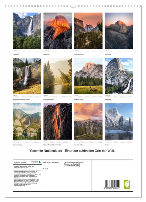 Yosemite Nationalpark - Einer der schönsten Orte der Welt. (CALVENDO Premium Wandkalender 2025)