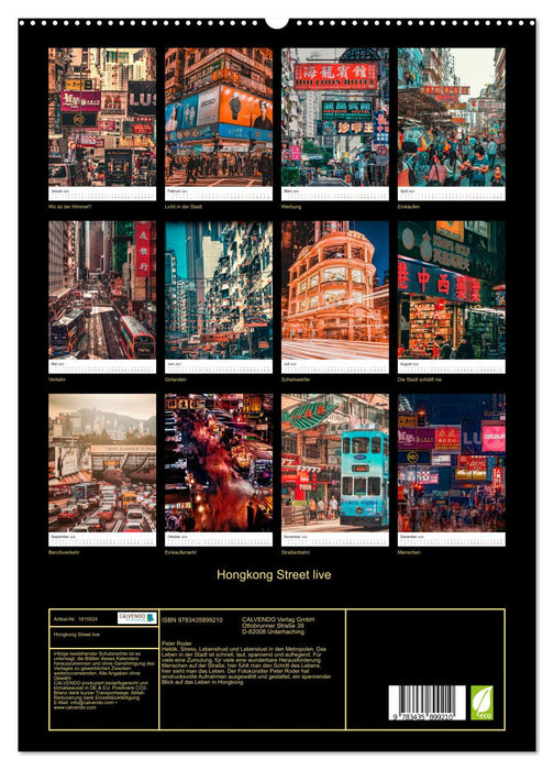 Hongkong Street live (CALVENDO Premium Wandkalender 2025)