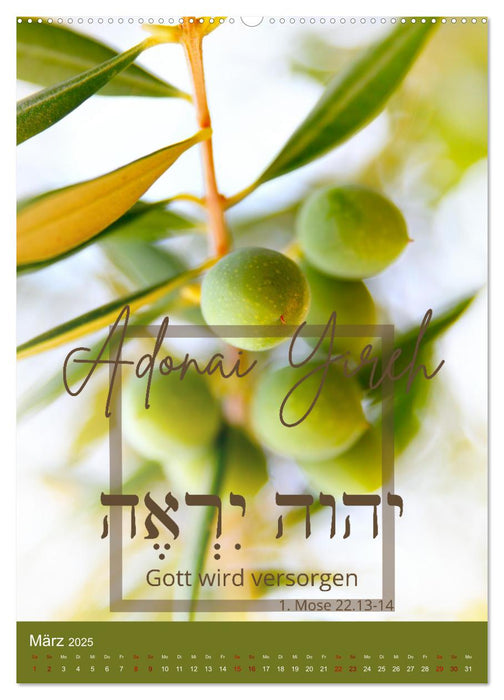 Israel und hebräische Namen Gottes (CALVENDO Wandkalender 2025)