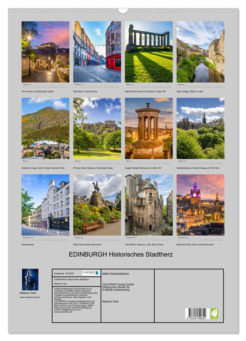 EDINBURGH Historisches Stadtherz (CALVENDO Wandkalender 2025)