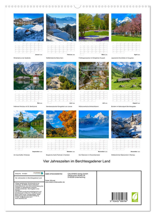 Vier Jahreszeiten im Berchtesgadener Land (CALVENDO Premium Wandkalender 2025)