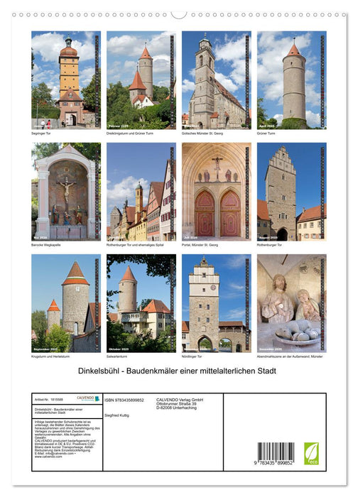 Dinkelsbühl - Baudenkmäler einer mittelalterlichen Stadt (CALVENDO Premium Wandkalender 2025)