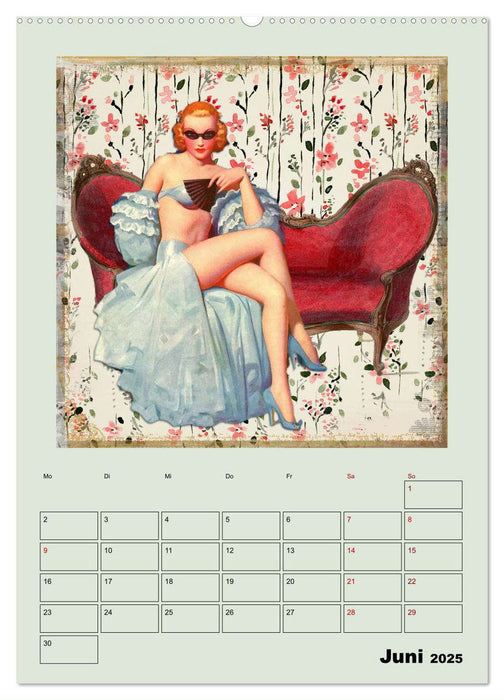 Retro Kult Pin-up-Girls (CALVENDO Premium Wandkalender 2025)