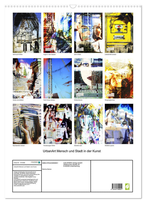 UrbanArt Mensch und Stadt in der Kunst (CALVENDO Wandkalender 2025)