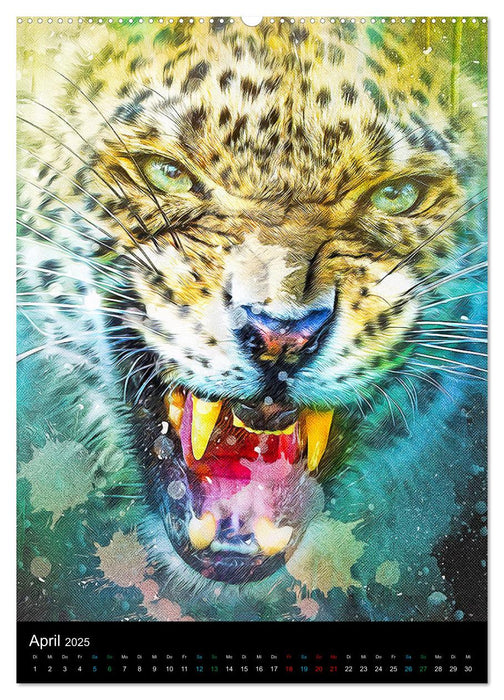 Raubkatzen - Artwork (CALVENDO Wandkalender 2025)
