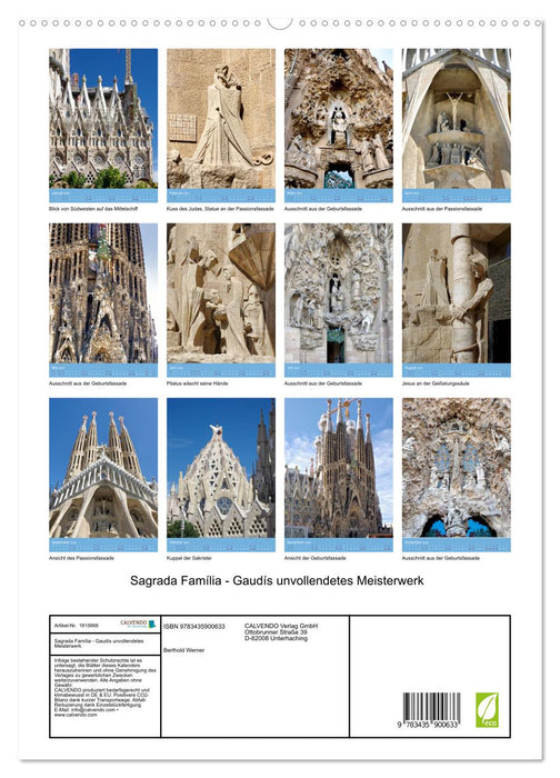 Sagrada Família - Gaudís unvollendetes Meisterwerk (CALVENDO Premium Wandkalender 2025)