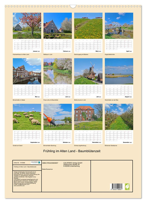 Frühling im Alten Land - Baumblütenzeit (CALVENDO Wandkalender 2025)