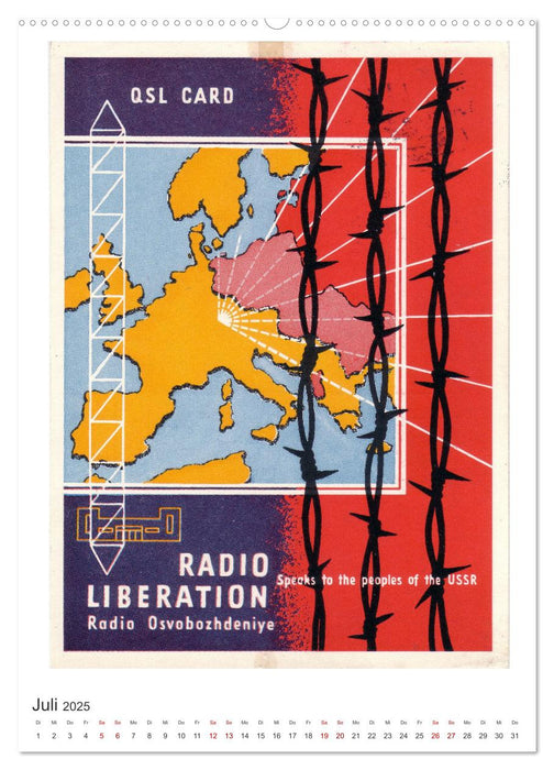 Radio Nostalgie - Empfangsbestätigungskarten internationaler Rundfunkstationen (CALVENDO Premium Wandkalender 2025)