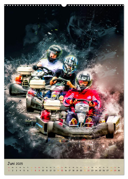 Gokart spektakulär (CALVENDO Premium Wandkalender 2025)