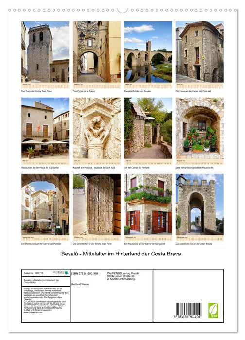 Besalú - Mittelalter im Hinterland der Costa Brava (CALVENDO Premium Wandkalender 2025)